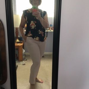 Blush pink straight leg pants